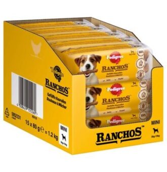10x80g Pedigree Ranchos csirke töltött mini rágótekercsek jutalomfalat kutyáknak - Kisállat kiegészítők webáruház - állateledelek