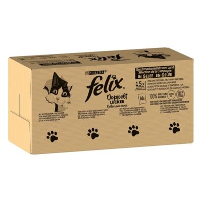 120x85g Felix Fantastic duplán finom nedves tasakos macskatáp - Kisállat kiegészítők webáruház - állateledelek