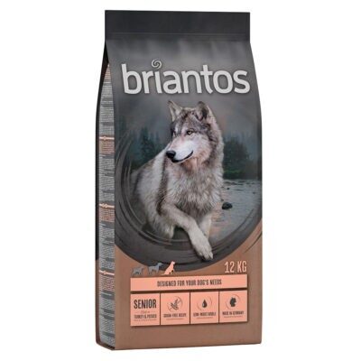 2x12kg Briantos gabonamentes száraz kutyatáp-Senior pulyka & burgonya - Kisállat kiegészítők webáruház - állateledelek