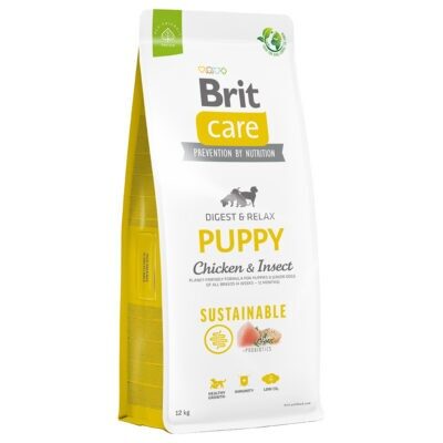 2x12kg Brit Care Dog Sustainable Puppy Chicken & Insect száraz kutyatáp - Kisállat kiegészítők webáruház - állateledelek