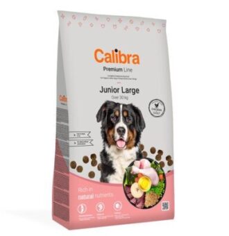 12kg Calibra Dog Premium Line Junior Large Breed csirke száraz kutyatáp - Kisállat kiegészítők webáruház - állateledelek