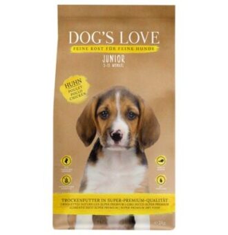 12kg Dog's Love Junior csirkés száraz kutyatáp - Kisállat kiegészítők webáruház - állateledelek