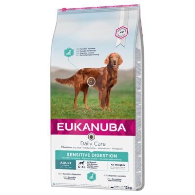 2x12kg Eukanuba Daily Care Adult Sensitive Digestion száraz kutyatáp - Kisállat kiegészítők webáruház - állateledelek