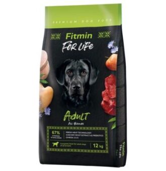 12kg Fitmin Dog For Life Adult száraz kutyatáp - Kisállat kiegészítők webáruház - állateledelek