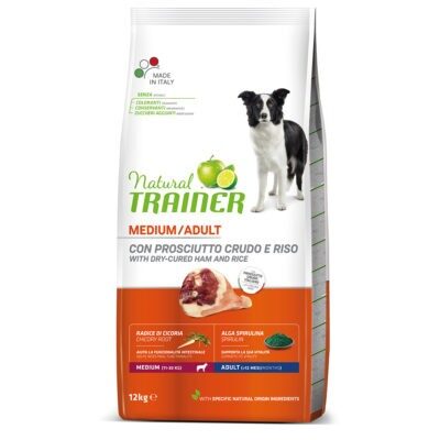 2x12kg Natural Trainer Medium Adult Prosciutto száraz kutyatáp - Kisállat kiegészítők webáruház - állateledelek