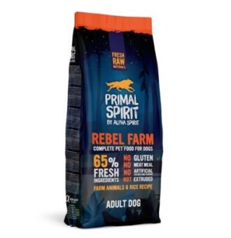 12kg Primal Spirit 65% Rebel Farm száraz kutyatáp - Kisállat kiegészítők webáruház - állateledelek