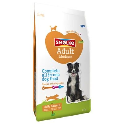 12kg Smølke Adult Medium Daily Balance száraz kutyatáp - Kisállat kiegészítők webáruház - állateledelek