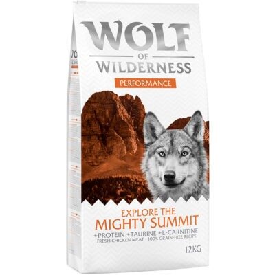 12kg Wolf of Wilderness száraz kutyatáp rendkívüli árengedménnyel - "Explore The Mighty Summit" - Performance - Kisállat kiegészítők webáruház - állateledelek