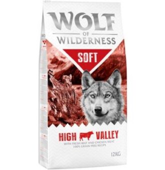 2x12kg Wolf of Wilderness- Adult "Soft High Valley" - marha száraz kutyatáp - Kisállat kiegészítők webáruház - állateledelek