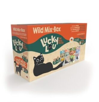 48x125g Lucky Lou Adult nedves macskatáp Mix II: Vad mix (4 változattal) - Kisállat kiegészítők webáruház - állateledelek