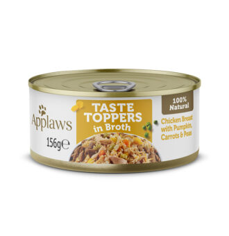 12x156g Applaws Taste Toppers húslében nedves kutyatáp - Csirke zöldséggel - Kisállat kiegészítők webáruház - állateledelek