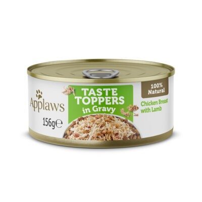 12x156g Applaws Taste Toppers szószban gazdaságos csomag nedves macskatáp - Csirke báránnyal - Kisállat kiegészítők webáruház - állateledelek