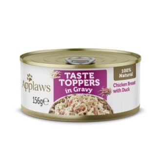 12x156g Applaws Taste Toppers szószban gazdaságos csomag nedves macskatáp - Csirke kacsával - Kisállat kiegészítők webáruház - állateledelek