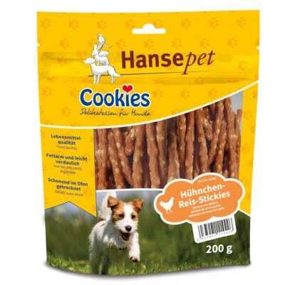 12x200g Cookies Delikatess Stickies csirke & rizs kutyasnack - Kisállat kiegészítők webáruház - állateledelek