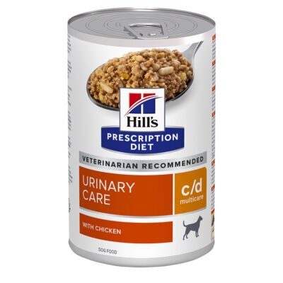 24x370g Hill's Prescription Diet c/d Multicare Urinary Care csirke nedves kutyatáp - Kisállat kiegészítők webáruház - állateledelek