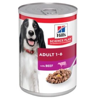 12x370g Hill's Science Plan Adult Adult nedves kutyatáp-marha - Kisállat kiegészítők webáruház - állateledelek