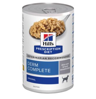 24x370g Hill’s Prescription Diet Canine Derm Complete nedves kutyatáp - Kisállat kiegészítők webáruház - állateledelek