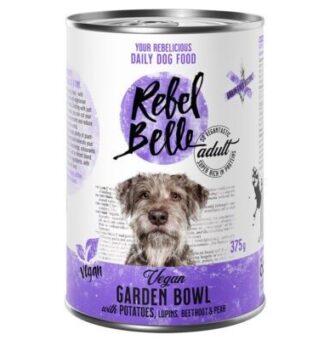 12x375g Rebell Belle Adult Vegan Garden Bowl - vegán nedves kutyatáp - Kisállat kiegészítők webáruház - állateledelek