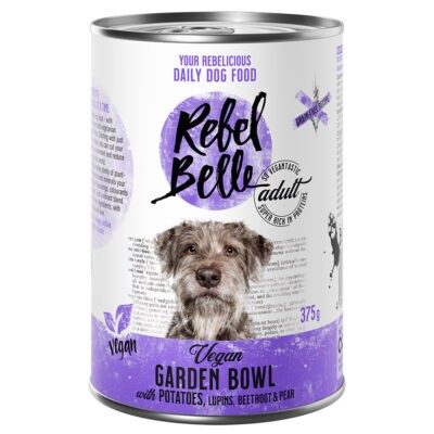 12x375g Rebell Belle Adult Vegan Garden Bowl - vegán nedves kutyatáp - Kisállat kiegészítők webáruház - állateledelek