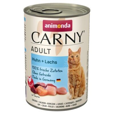 12x400g Animonda Carny Adult nedves macskatáp-Csirke & lazac - Kisállat kiegészítők webáruház - állateledelek