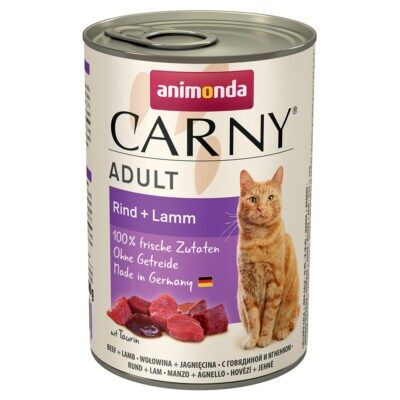 12x400g Animonda Carny Adult nedves macskatáp- Marha & bárány - Kisállat kiegészítők webáruház - állateledelek