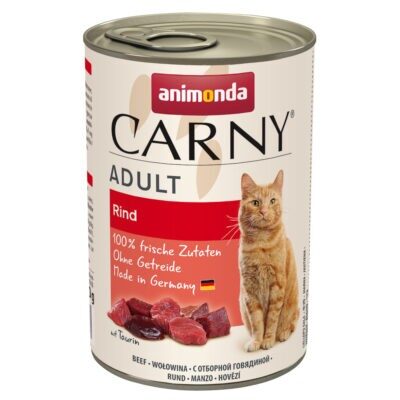 12x400g Animonda Carny Adult nedves macskatáp- Marha - Kisállat kiegészítők webáruház - állateledelek