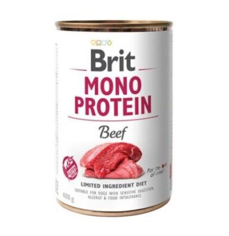 12x400g Brit Mono Protein marha nedves kutyatáp - Kisállat kiegészítők webáruház - állateledelek