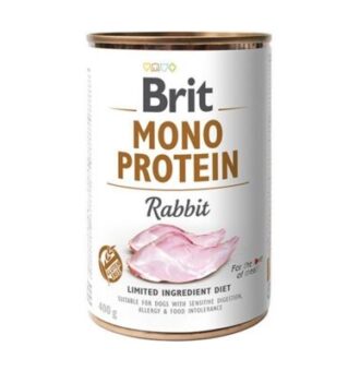 12x400g Brit Mono Protein nyúl nedves kutyatáp - Kisállat kiegészítők webáruház - állateledelek