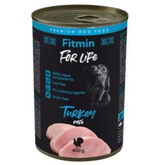 12x400g Fitmin Dog For Life Pulyka nedves kutyatáp - Kisállat kiegészítők webáruház - állateledelek