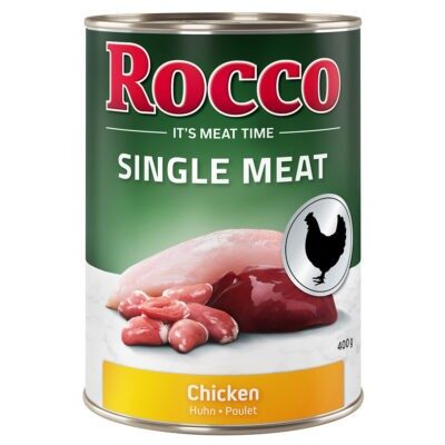12x400g Rocco Single Meat Csirke nedves kutyatáp - Kisállat kiegészítők webáruház - állateledelek