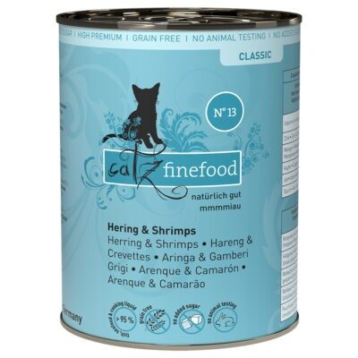 6x400g catz finefood hering & garnéla konzerv nedves macskatáp - Kisállat kiegészítők webáruház - állateledelek