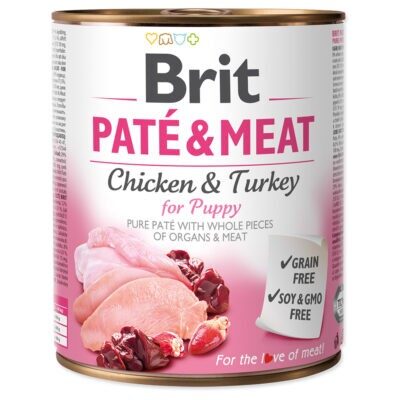6x800g Brit Paté & Meat Puppy csirke & pulyka nedves kölyökkutyatáp - Kisállat kiegészítők webáruház - állateledelek