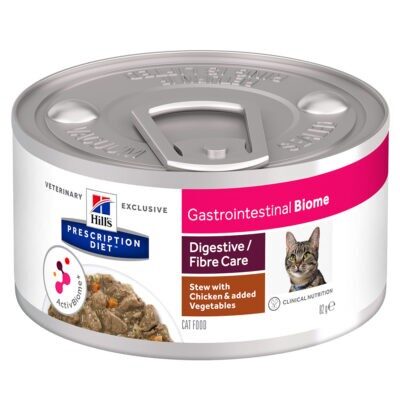 24x82g Hill's Prescription Diet Feline Gastrointestinal Biome csirke & zöldség nedves macskatáp - Kisállat kiegészítők webáruház - állateledelek
