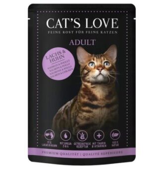 12x85g Cat's Love Lazac & csirke nedves macskatáp - Kisállat kiegészítők webáruház - állateledelek
