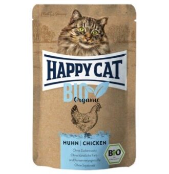 12x85g Happy Cat Bio Pouch bio csirke & bio kacsa nedves macskaeledel - Kisállat kiegészítők webáruház - állateledelek