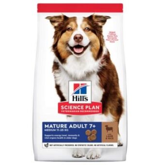 2x14 kg Hill's Science Plan Mature Adult 7+ Medium bárány & rizs száraz kutyatáp - Kisállat kiegészítők webáruház - állateledelek