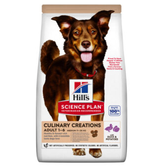 2x14kg Hill's Science Plan Adult Culinary Creations Medium kacsa & burgonya száraz kutyatáp - Kisállat kiegészítők webáruház - állateledelek