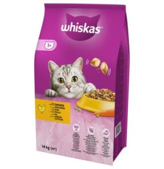14kg Whiskas 1+ csirke száraz macskatáp - Kisállat kiegészítők webáruház - állateledelek