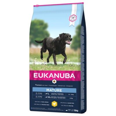 2x15kg Eukanuba Mature & Senior Large Breed csirke száraz kutyatáp - Kisállat kiegészítők webáruház - állateledelek