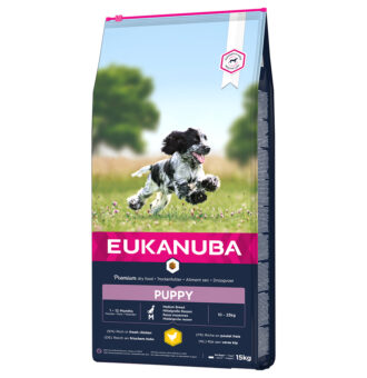 2x15kg Eukanuba Puppy Medium Breed csirke száraz kutyatáp - Kisállat kiegészítők webáruház - állateledelek