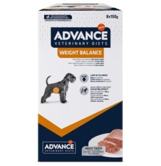 16x150g Advance Veterinary Diets Dog Weight Balance nedves kutyatáp - Kisállat kiegészítők webáruház - állateledelek