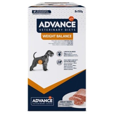 16x150g Advance Veterinary Diets Dog Weight Balance nedves kutyatáp - Kisállat kiegészítők webáruház - állateledelek