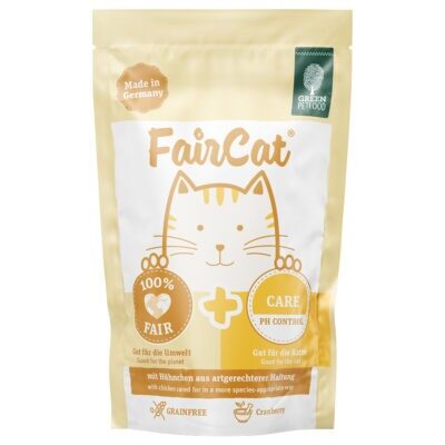 16x85g Green Petfood FairCat Care tasakos nedves macskatáp - Kisállat kiegészítők webáruház - állateledelek