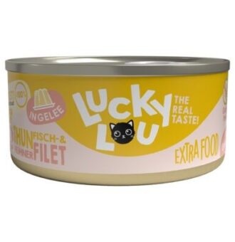 36x70g Lucky Lou Extrafood Tonhal & csirke aszpikban nedves macskatáp - Kisállat kiegészítők webáruház - állateledelek