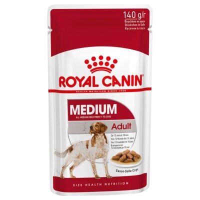 20x140g Royal Canin Medium Adult szószban nedves kutyatáp - Kisállat kiegészítők webáruház - állateledelek