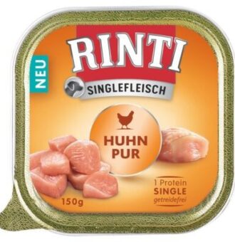 20x150g RINTI Singlefleisch gazdaságos csomag nedves kutyatáp  - Csirke pur - Kisállat kiegészítők webáruház - állateledelek