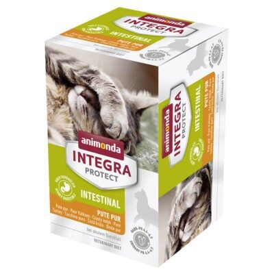 24x100g Animonda INTEGRA Protect Adult Intestinal tálcás nedves macskatáp-pulyka - Kisállat kiegészítők webáruház - állateledelek