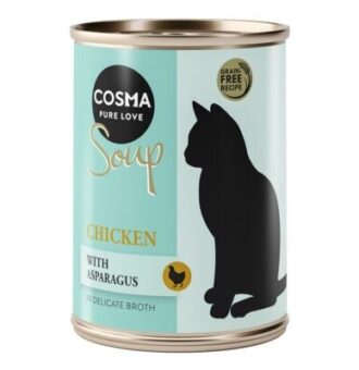 24x100g Cosma Soup Csirkemell & spárga nedves macskatáp - Kisállat kiegészítők webáruház - állateledelek