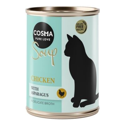 24x100g Cosma Soup Csirkemell & spárga nedves macskatáp - Kisállat kiegészítők webáruház - állateledelek