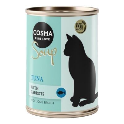 24x100g Cosma Soup Tonhal & sárgarépa nedves macskatáp - Kisállat kiegészítők webáruház - állateledelek